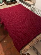 NIEUW DEKEN SPREI WIKKELDOEK WOL BORDEAUX ROOD WIEG BEDJE, Ophalen of Verzenden, Nieuw, 85 tot 100 cm, Deken
