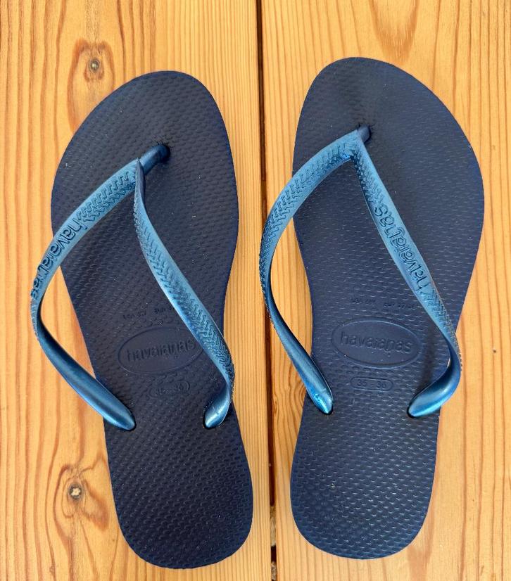 Havaianas slippers / teenslippers - blauw - maat 35 / 36, Kleding | Dames, Schoenen, Nieuw, Slippers, Blauw, Ophalen of Verzenden
