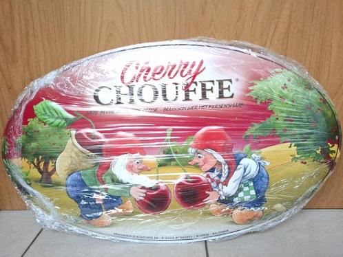 Zeldzaam reclamebord Cherry Chouffe, Verzamelen, Biermerken, Nieuw, Reclamebord, Plaat of Schild, Overige merken, Ophalen of Verzenden