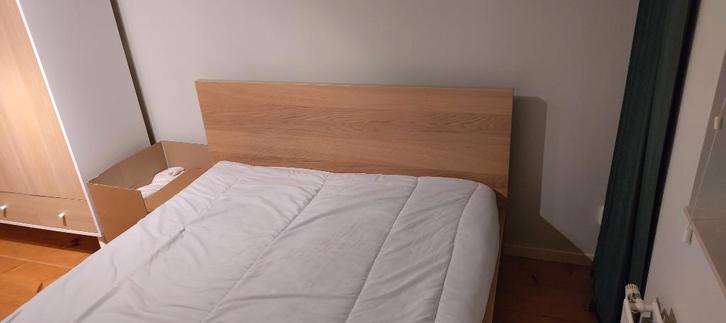 Ikea bed, Huis en Inrichting, Slaapkamer | Bedden, Gebruikt, Tweepersoons, 160 cm, 200 cm, Hout, Overige kleuren, Ophalen