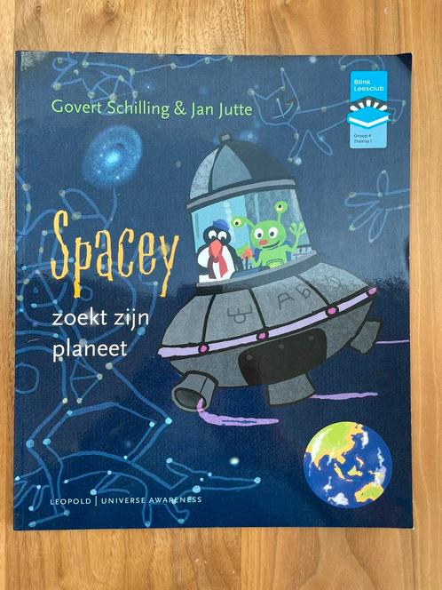 Spacey zoekt zijn planeet, door Govert Schilling & Jan Jutte, Boeken, Kinderboeken | Kleuters, Zo goed als nieuw, Jongen of Meisje