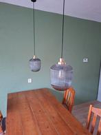 2 hanglampen rookglas, Ophalen of Verzenden, Zo goed als nieuw, Glas, Minder dan 50 cm