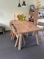 Amerikaans grenen tafel, Huis en Inrichting, Tafels | Eettafels, Ophalen, Gebruikt, 200 cm of meer, 50 tot 100 cm