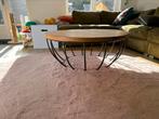 Industriële salontafel van massief hout, Ophalen, Overige materialen, Rond, Zo goed als nieuw
