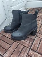 Nieuw! Zwarte leren Rya laars met hak van Toms - maat 40, Zwart, Lage of Enkellaarzen, Nieuw, Ophalen of Verzenden