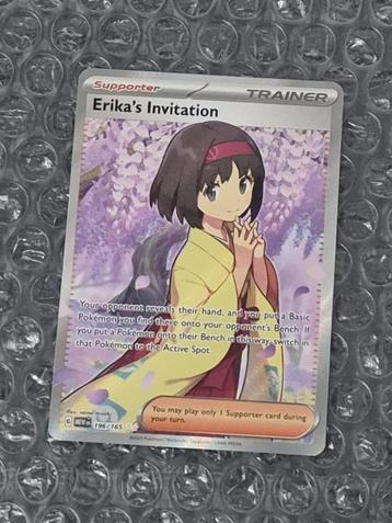 Full Art Erika's Invitation 196/165 Scarlet & Violet 151 beschikbaar voor biedingen