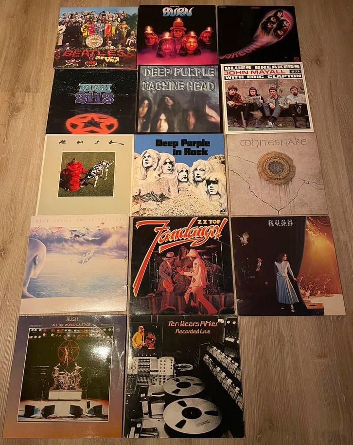 Vinyl / LP verzameling : Rush / Purple / Beatles etc, Cd's en Dvd's, Vinyl | Rock, Gebruikt, Overige genres, 12 inch, Ophalen of Verzenden