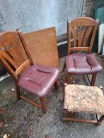 Eethoek: Kleine tafel, 2 stoelen & bankje, Ophalen of Verzenden