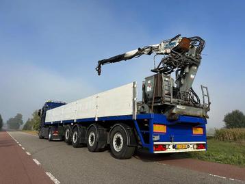 Kennis 4 as Steenoplegger stenentrailer + Kennis kraan R 14t beschikbaar voor biedingen