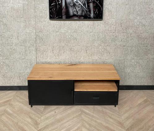 Goedkope kleine tv meubel 120cm  Staal & Eiken   *showroom, Huis en Inrichting, Kasten | Televisiemeubels, Nieuw, Minder dan 100 cm