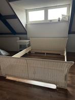 Mooi rieten ledikant 160x200 inclusief 1 nachtkastje, Huis en Inrichting, Slaapkamer | Bedden, Ophalen, Gebruikt, Tweepersoons