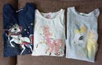 3 longsleeves shirts meisje eenhoorn unicorn maat 134-140, Kinderen en Baby's, Meisje, Ophalen of Verzenden, Zo goed als nieuw