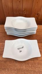 Güral Porselen diepe borden 25x18 – set van 9 stuks, Huis en Inrichting, Keuken | Servies, Ophalen, Zo goed als nieuw, Bord(en)