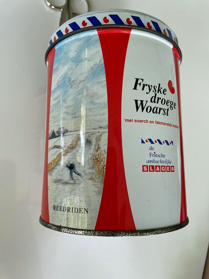 Fop cadeau. Friese Worst Blik., Diversen, Kerst, Zo goed als nieuw, Ophalen of Verzenden