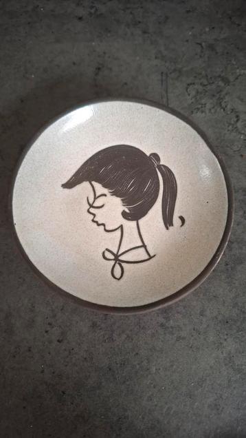 Zeldzaam vintage bordje wandbord Boonstra met meisjeshoofd beschikbaar voor biedingen