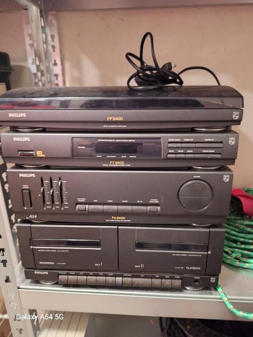 mooie muziekinstallatie kleur Zwart., Audio, Tv en Foto, Stereo-sets, Gebruikt, Cassettedeck, Tuner of Radio, Speakers, Philips