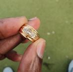 Gouden goud zegelring ring 14karaat 585, Gebruikt, Ophalen of Verzenden, 17 tot 18, Dame of Heer