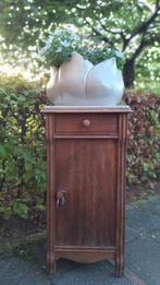 Vintage brocante landelijk nachtkastje, hal / bijzet kastje, Gebruikt, Minder dan 45 cm, Vintage, Ophalen of Verzenden