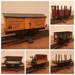 Zes Bub goederenwagons spoor 0 o.a. Amsterdam (trein antiek), Ophalen of Verzenden