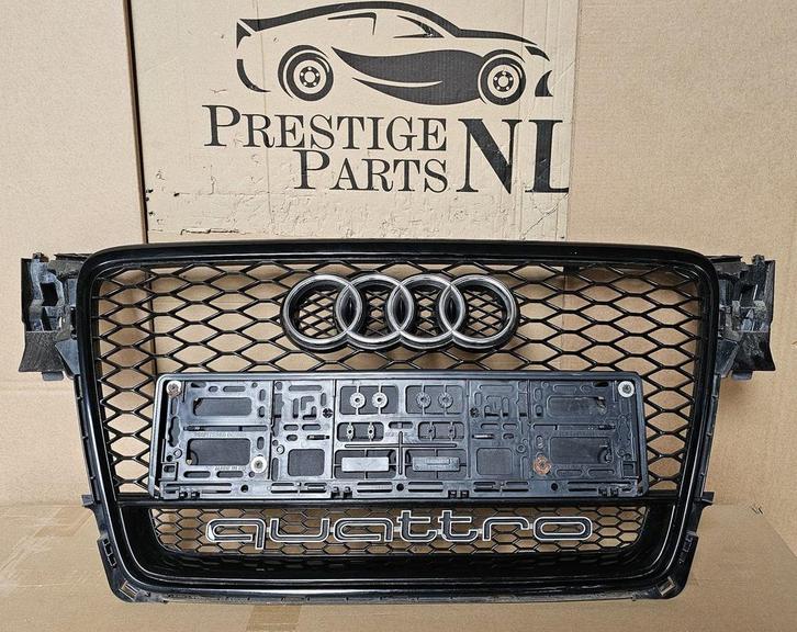 Grill AUDI A4 B8 8K RS LOOK RS4 bj.2007-2012 HOOGLANS ZWART, Auto-onderdelen, Carrosserie en Plaatwerk, Bumper, Voor, Gebruikt