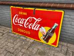 Vintage Coca-Cola emaille Reclamebord - IJskoud!, Verzamelen, Ophalen, Reclamebord, Gebruikt, .