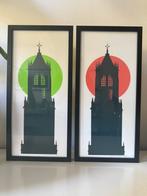 Zeefdruk Lukas van Hapert domtoren Utrecht, Antiek en Kunst, Ophalen of Verzenden