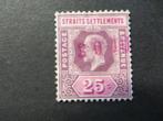 A06048: Straits Settlements GV 25 c, Postzegels en Munten, Postzegels | Azië, Ophalen of Verzenden, Oost-Azië