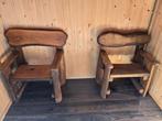 2 zware robuuste stoelen van Natuurlijk AST, Huis en Inrichting, Stoelen, Ophalen, Bruin, Hout, Twee