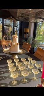 Glitter champagne glazen ook leuk voor een champagnetoren, Ophalen of Verzenden, Zo goed als nieuw, Versiering, Geboorte of Huwelijk