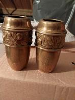 Vaasjes koper puntgaaf 2x., Antiek en Kunst, Antiek | Koper en Brons, Ophalen of Verzenden