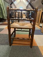 Authentiek houten stoeltje met rieten zitting, Antiek en Kunst, Ophalen