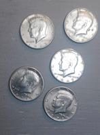 40% Zilveren  Kennedy 1/2 Dollar 5 stuks, Verzenden, Noord-Amerika, Setje, Zilver