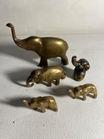 Messing kleine olifanten beeldjes, Antiek en Kunst, Ophalen of Verzenden