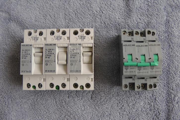 Holec Aardlek- en Installatieautomaten, Doe-het-zelf en Verbouw, Elektra en Kabels, Gebruikt, Overige typen, Ophalen of Verzenden