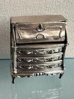 Zilver miniatuur Klep Bureau 4 cm H, Ophalen of Verzenden, Zilver