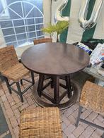 Karrewiel tafel, Ophalen, Gebruikt