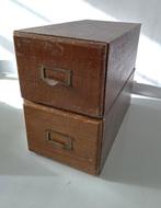 vintage ladeblokken twee lades retro industrieel design, Ophalen of Verzenden