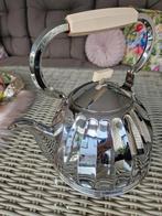 Bredemeijer Oma's retro waterketel kachelpot nikkel chrome, Ophalen of Verzenden, Gebruikt
