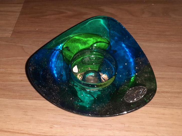 Waxinelichthouder/Kaarthouder - Glas, Antiek en Kunst, Antiek | Glas en Kristal, Ophalen of Verzenden