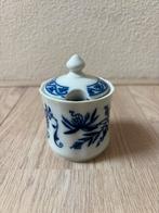 Vintage Blau Saksisch porseleinen suikerpotje, Antiek en Kunst, Antiek | Servies los, Ophalen of Verzenden