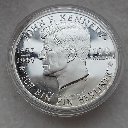 5 ounce 999 zilver john f kennedy 1988, Postzegels en Munten, Edelmetalen en Baren, Zilver, Ophalen of Verzenden