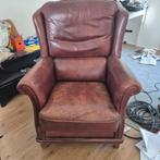 Leren oorfauteuil, Ophalen, Gebruikt, 75 tot 100 cm, 50 tot 75 cm