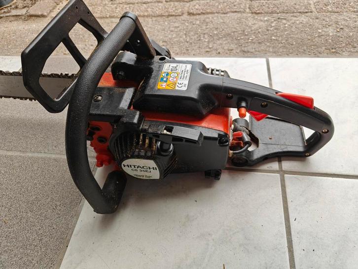 Hitachi CS 35EJ Kettingzaag, Tuin en Terras, Heggenscharen, Gebruikt, Benzine, Ophalen of Verzenden