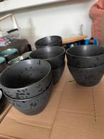 8 mooie zwarte Bitz soepkommen, Huis en Inrichting, Keuken | Servies, Ophalen, Overige stijlen, Kop(pen) en/of Schotel(s), Glas
