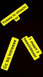 Fc utrecht az 1 maart 2 tickets, Ophalen of Verzenden, Zo goed als nieuw