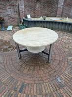 Terrastafel - Rond met verstelbare rvs poten, Tuin en Terras, Tuintafels, Ophalen, Zo goed als nieuw, Rond, Metaal