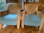 Twee comfi fauteuils, Ophalen, Gebruikt, 50 tot 75 cm, Riet of Rotan