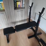 Sportbankje met gewichten en barbell, Ophalen, Zo goed als nieuw, Krachtstation