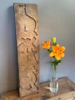 Brocante, antieke handgesneden speculaasplank - groot, Ophalen of Verzenden
