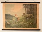 Zeldzaam: schoolplaat Roodkapje in het bos (1916), Antiek en Kunst, Kunst | Schilderijen | Klassiek, Ophalen